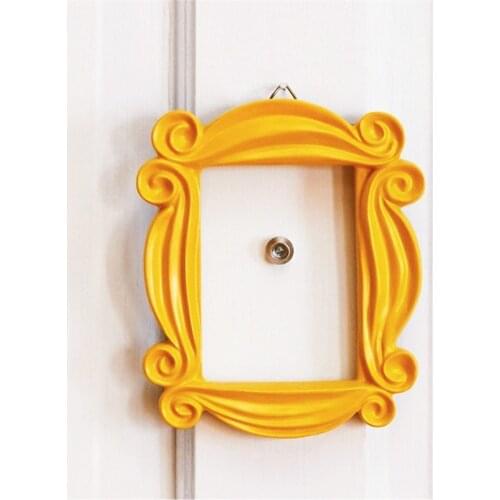 TV Series Friends Handmade Monica Door Frame Wood Yellow Photo Frames Collectible Home Decor Collection Gift