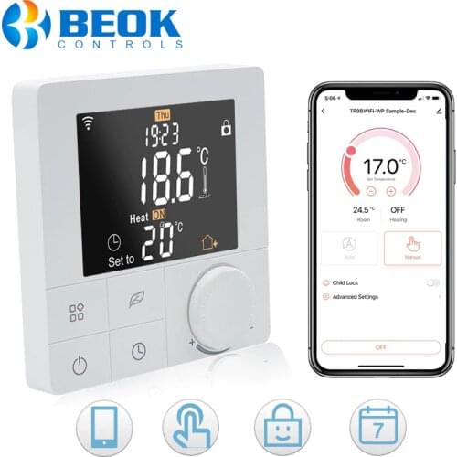 Beok Smart Thermoregulator Touch Screen Heating Thermostat For Gas Boiler Wifi Temperature Controller