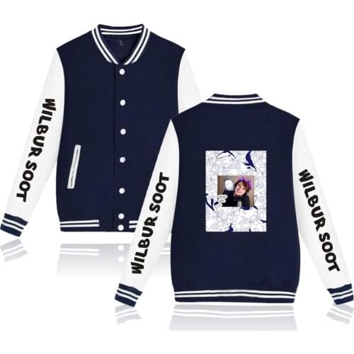 Wilbur Soot Print Autumn Winter Holiday Preppy Unisex Youthful vitality Clothes Baseball Uniform Kawaiistyle