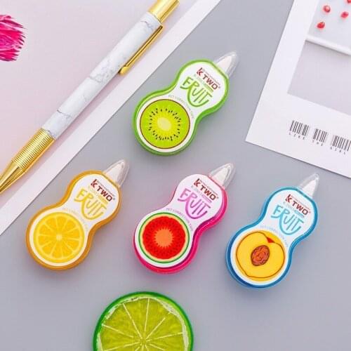 1 PCS New Cute Cartoon Fruit Color Correction Tape Material Escolar Kawaii Stationery School Office Supplies Papelaria 5m