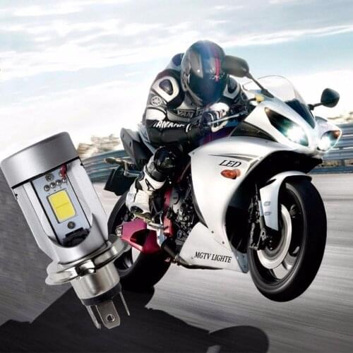 1Pcs High Quality Powerful Cob 20W/32W H4 P43t HS1 LED Motorcycle Headlight Bulbs Lamp Scooter Accessories Moto DRL Lights