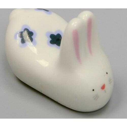 1000pcs Rabbit and cat ceramic chopstick holders flower Rack Home Decoration Ceramic handicraft ornaments pen holder