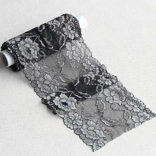 2Yards blue/silver Exquisite Elastic stretch Lace Trim High Quality Lace Fabric DIY Craft&Sewing Dress Clothing Accessories