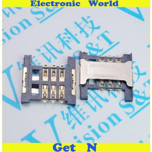 20pcs SIM Card Holder 6Pins Connector For GPS MP4 MP5 Phone