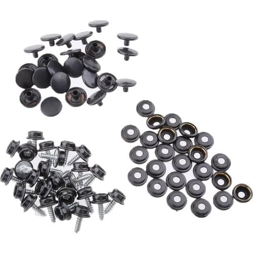 25 Set (75Pcs) Snap Button 12mm Screw Studs Fastener Socket for Canvas Boat Marine