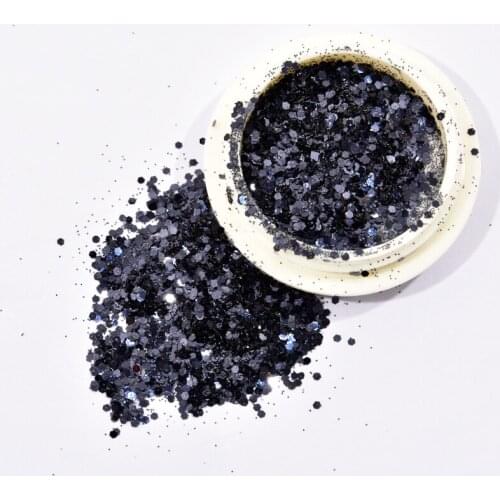 6Box/Set Nail Holographic Glitter Hexagon Flakes Mixed-Size Flake Sparkly Chunky Spangles For Nails Art Glitter Flake Decoration