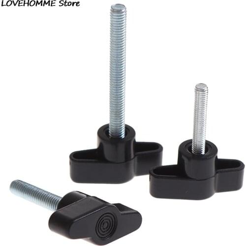 5pcs M5 M6 #Head Diameter Plum Bakelite Hand Tighten Screw / Butterfly Plastic Head Hand Knob Screw