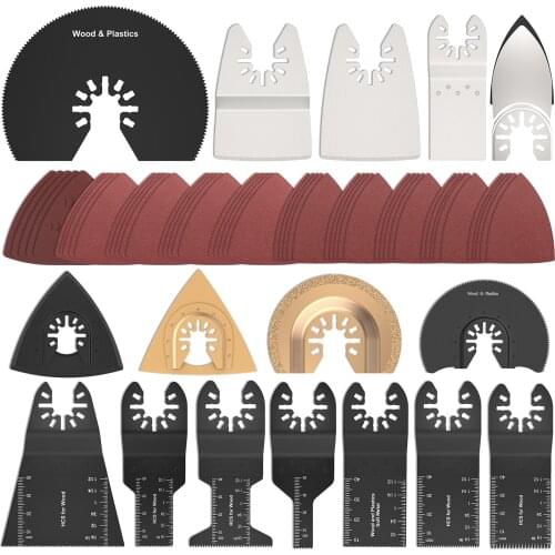 66 Pcs/set Multifunctional Oscillating Saw Blades for Cutting Wood Metal Carbon Steel Electric Power Tools Accessories