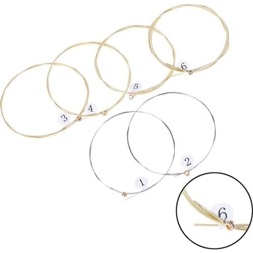 6pcs/Set Practice Nickel Plated Steel Guitar String Acoustic Guitar with Original Retail Bag