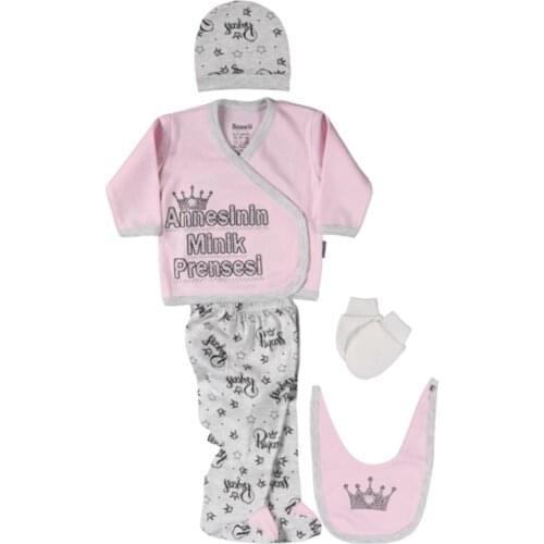 Authentic Girl Mother Tiny Princess 5 Piece The Zibin Baby Set lux 100 Cotton High quality