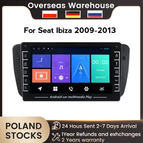2din IPS scree Android car dvd gps multimedia player For Seat Ibiza 6j 2009 2010 2011 2012 2013 radio video audio player car GPS