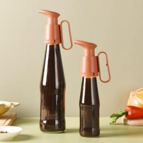 Ketchup Vinegar Olive Oil Bottle Pump Head with Handle Pressure Nozzle Household Oyster Sauce Push-type Pump Kitchen Accessories