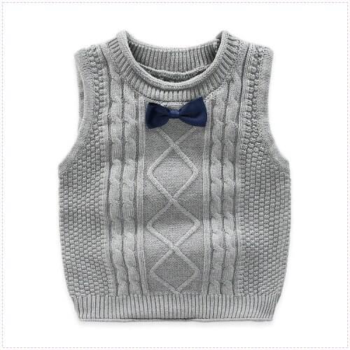 Children wear vest sweater vest The spring and autumn period and the childrens knitted vest baby tie vest