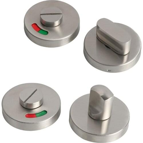 2021 New Stainless Steel WC Toilet Door Lock Handle Knob Indicator Privacy Latch Bathroom Cabinet Pull Knot
