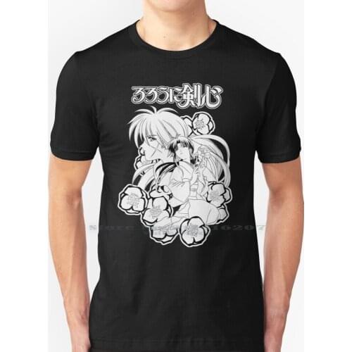Rurouni Kenshin T Shirt 100% Pure Cotton Rurouni Kenshin X 90s Manga Anime Kenshin Himura Kaoru Vintage