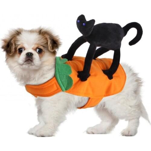 Dog Costume Black Cats Decoration Doll Knight Style Funny Cosplay Puppy Clothes for Halloween Festival Christmas Party