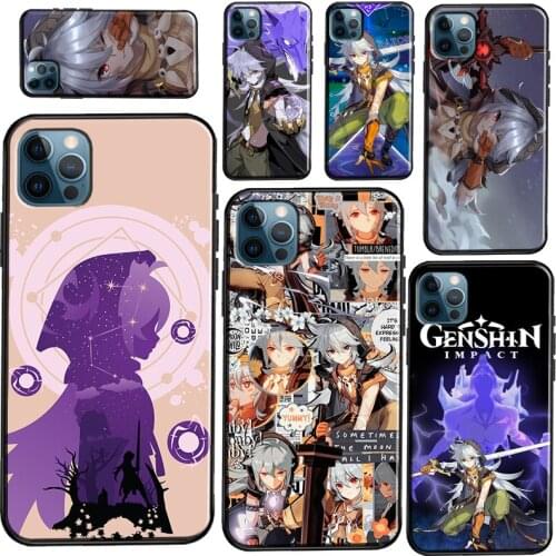 Razor Genshin Impact Soft Case For iPhone 12 Pro Max Mini 11 Pro Max X XR XS Max SE 2020 8 7 Plus Phone Cover