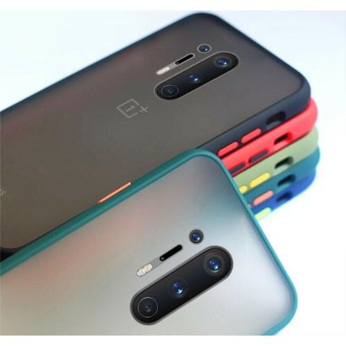 Mint Hybrid Simple Matte Bumper Phone Case For One Plus 9 Pro 7 8 Pro 6T 7T 8T Shockproof Soft Silicone Clear Cover Case