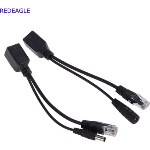 REDEAGLE (3pair) POE Adapter Connectors Passive Power cable Ethernet PoE Adapter RJ45 Injector + Splitter Kit 5V 12V 24V 48V