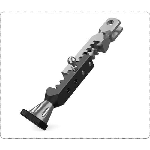 Motorcycle Adjustable Height 20.5-24.5CM Kickstands Motor Scooter Modified Foot Bracket CNC Aluminum Alloy Side Stand