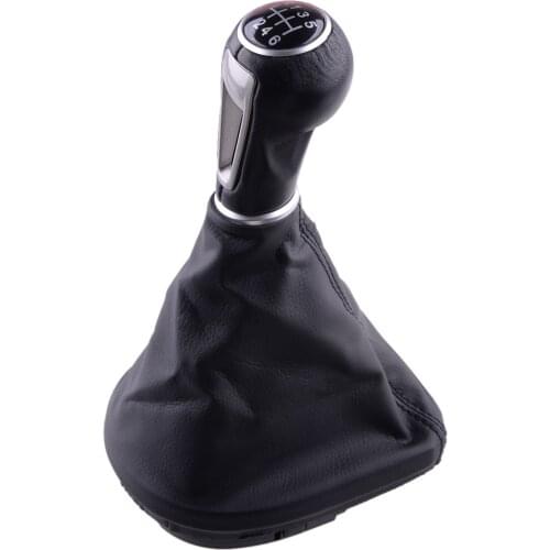 Car Gear Shift Stick Knob Gaiter Boot Cover Frame Fit For Seat Leon II Toledo III Altea XL 2006 2007 2008 2009 6 Speed
