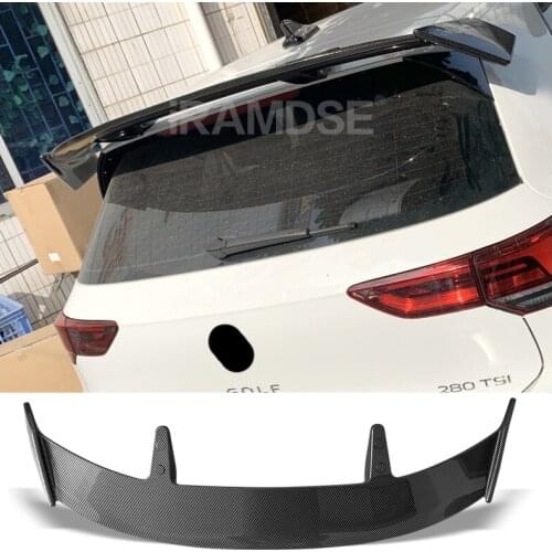 Trunk Spoiler Forged texture For VW Golf MK8 2020 2021 Type TE Car Rear Trunk Wing ABS material Refit Accessories Spoiler