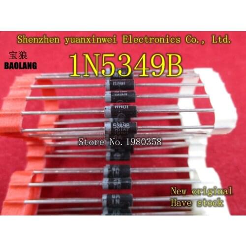 Free Shipping 50pcs 1N5349B IN5349B Zener diode 12V 5W DO-15 IN5349