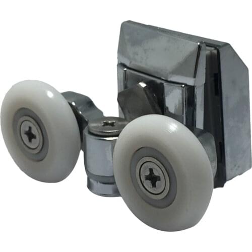 Style shower cabin pulley ostinatos pulley bathroom glass sliding door double pulley hanging round