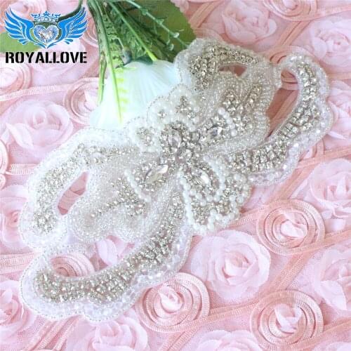 Rhinestone Diamante Applique, crystal applique for Bridal Sash, Bridal Applique, wedding applique, Gatsby Style, Wedding Belt