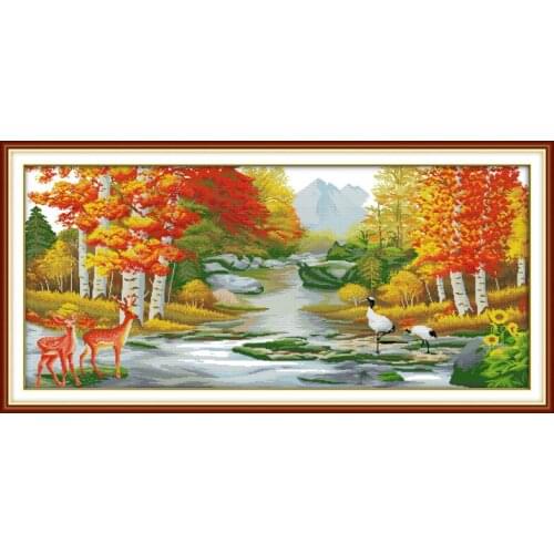 Good luck in thousands of year cross stitch kit 18ct 14ct 11ct count printed canvas stitching embroidery DIY handmade needlework