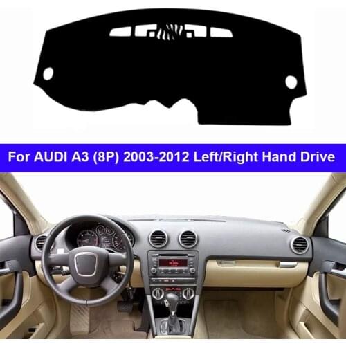 Car Inner Dashboard Cover Dash Mat Carpet For Audi A3 8P 2003 - 2012 LHD RHD 2 Layers Sunshade 2011 2010 2009 2008 2007 2006