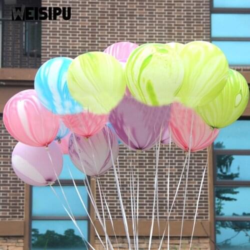 WEISIPU 10pcs/lot Rainbow Printed Latex Balloon Party Baby Shower Wedding Decor Balloons Muticolor