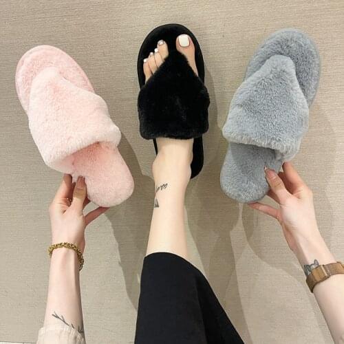 Ladies New Flip Cotton Slippers Fall/Winter New Home Fashion Flat-heel Slippers