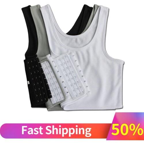XS-3XL Lesbian Chest Binder Tomboy Short Corset Tops Breast Binder Chest Bra Trans Transexual Bondage bust Shaper Underwear