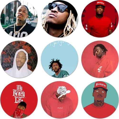 Rapper yg Icons Pins Badge Decoration Brooches Metal Badges For Backpack Decoration 58mm
