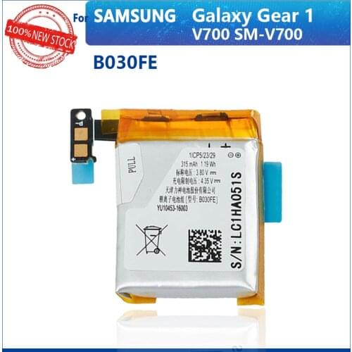 100% Original 315mAh B030FE b030fe For Samsung Galaxy Gear1 V700 SMV700 SM-V700 Authentic Replacement Battery+Tracking number