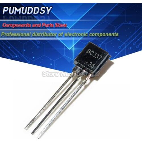 100PCS BC337-25 BC337 TO-92 Bipolar Transistors - BJT NPN 50Vcbo 45 Vceo 800mA 625mW Trans IC