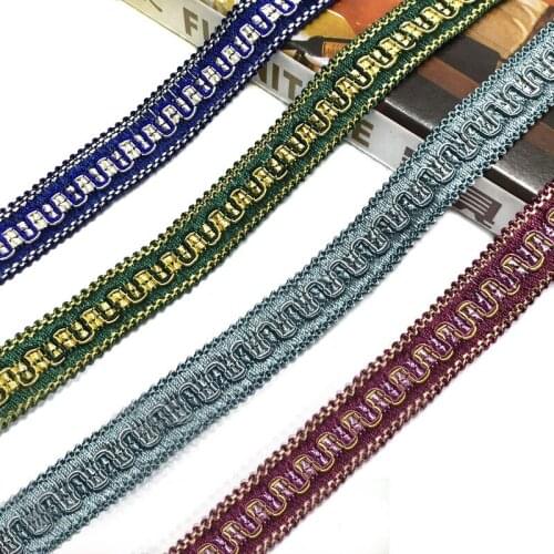 13Yards Curtain Lace Trim Ribbon 2cm Wide 10 Colors Braided Lace for Sofa Cushion Pillow Clothing Decoration