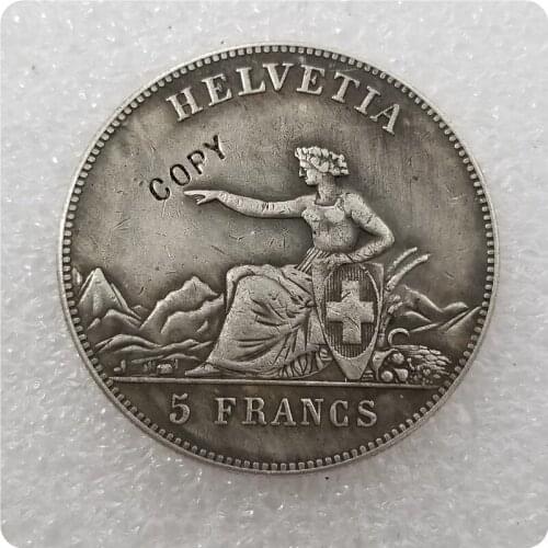 1863 Switzerland 5 Franken Shooting Festival COPY