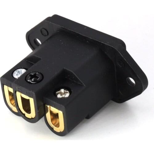 2pcs AC FI-06(G) IEC Inlet Socket pure copper Gold Plated HIFI Power