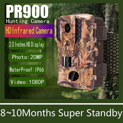 20MP 1080P 2.0 Display HD Night Vision Wildlife Track Camera 20 Million Pixels IP66 Waterproof 10 Months Standby Trail Camera