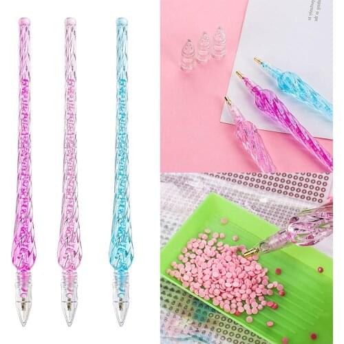 5D DIY Embroidery Cross Stitch Dot Drill Pen Diamond Painting Nail Art Tool Charm Painting Pen for Diamond Painting Cross Stitch