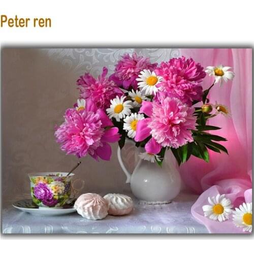 Peter ren Diamond painting Cross stitch Diamond embroidery chrysanthemum 3D Square Diamond mosaic crystal Full icon Crafts bun