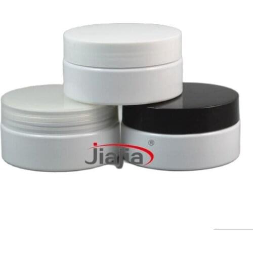 80ml white PET jar with clear/black/white plastic lid,Empty Container for Styling Gel Hair Wax 80g Cream Jar PET Packaging