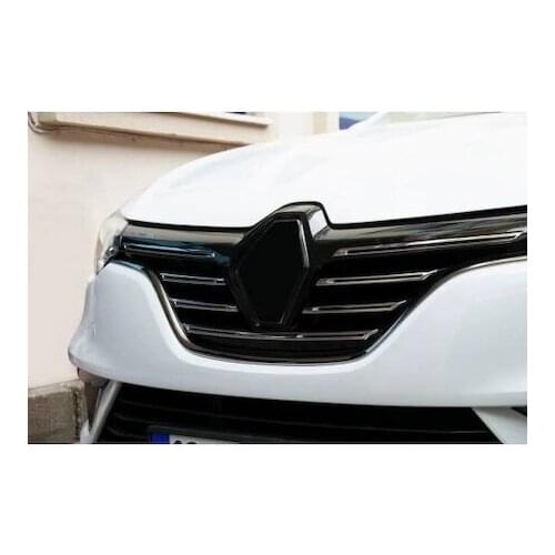 For Renault Megane 4 HB-SD Chrome Front Grille 2016 Up Chrome The Shape Accessories Shutter Chrome Megane 4 accessory modified Stainless