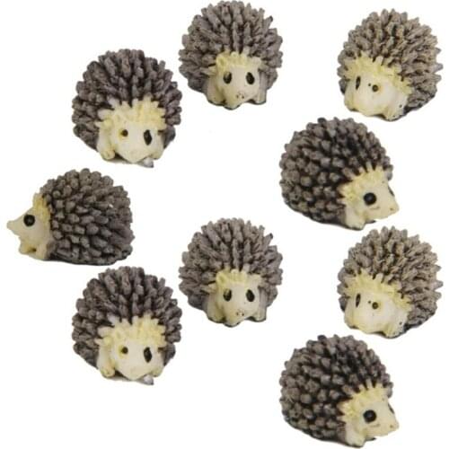 Hot Sale 10pcs/set Cute Miniature Dollhouse Bonsai Fairy Garden Landscape Hedgehog Decor