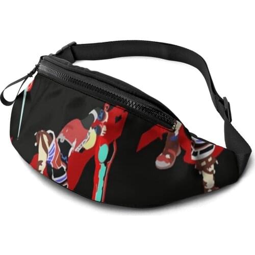 Jojo Bizarre Adventure Waist Bag Funny Polyester Waist Pack Fishing Unisex Bag