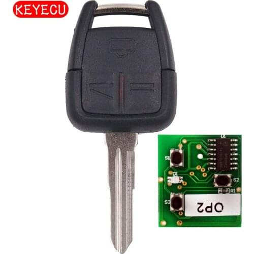 Keyecu Remote Car Key Fob 3 Button 433.92MHz ID40 for Opel Vauxhall ,GM# 24424728, HU46 Blade