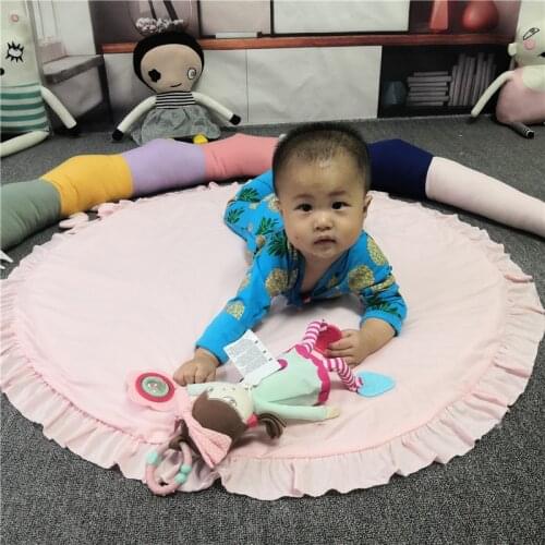Nordic Round Baby Padded Play Mats for Newborn Cotton Crawling Playmat Kids Children Games Floor Mat Teepee Baby Gym Mat Blanket