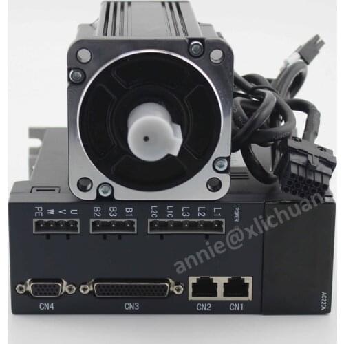 Lichuan 17bit Absolute encoder 1kw servo motor 80ST-M04025 4Nm 2500rpm with servo driver support can open RS485 protocal